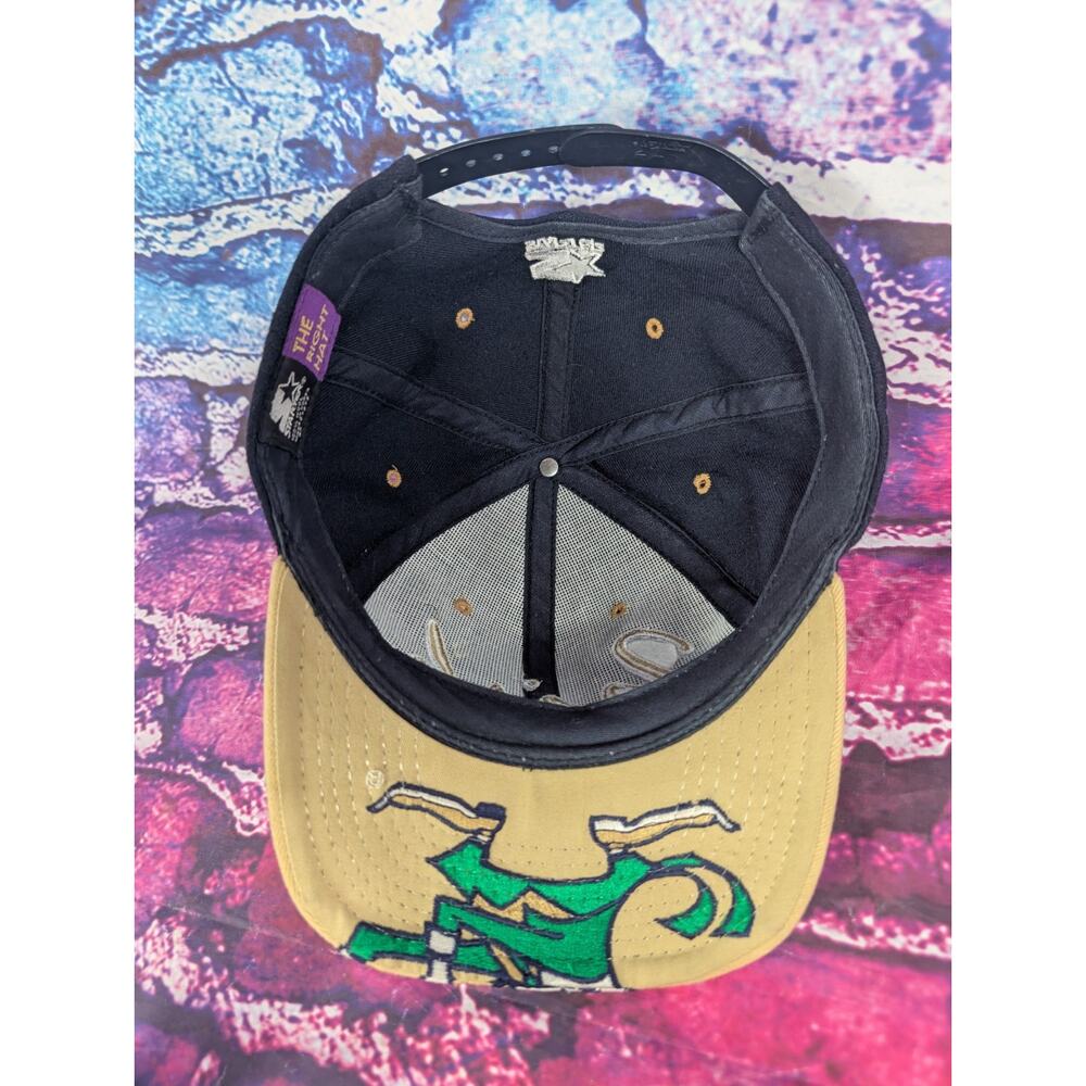 VtgNotre Dame Fighting Irish Snapback Hat Script Starter Brim Logo 100% Wool - Picture 8 of 12